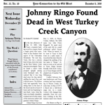 Johnny Ringo Found Dead in West Turkey Creek Canyon